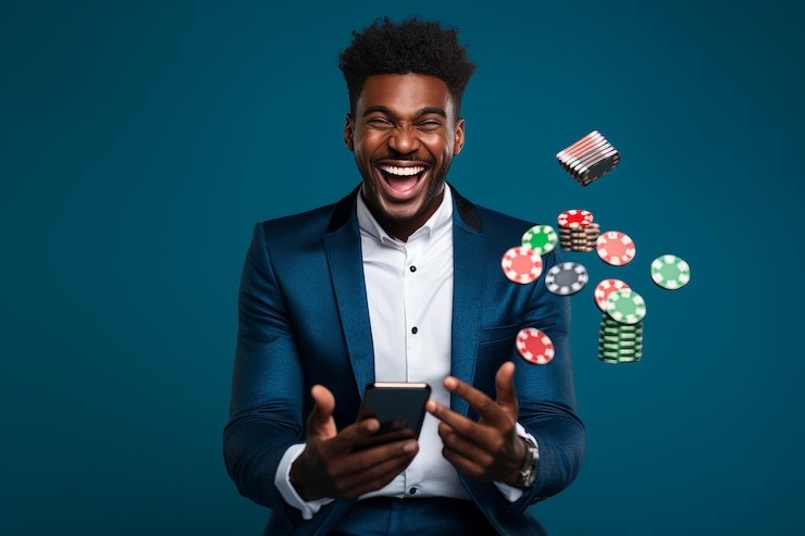 Perbandingan antarmuka Bonanza Gold di aplikasi Android, browser iOS, dan desktop